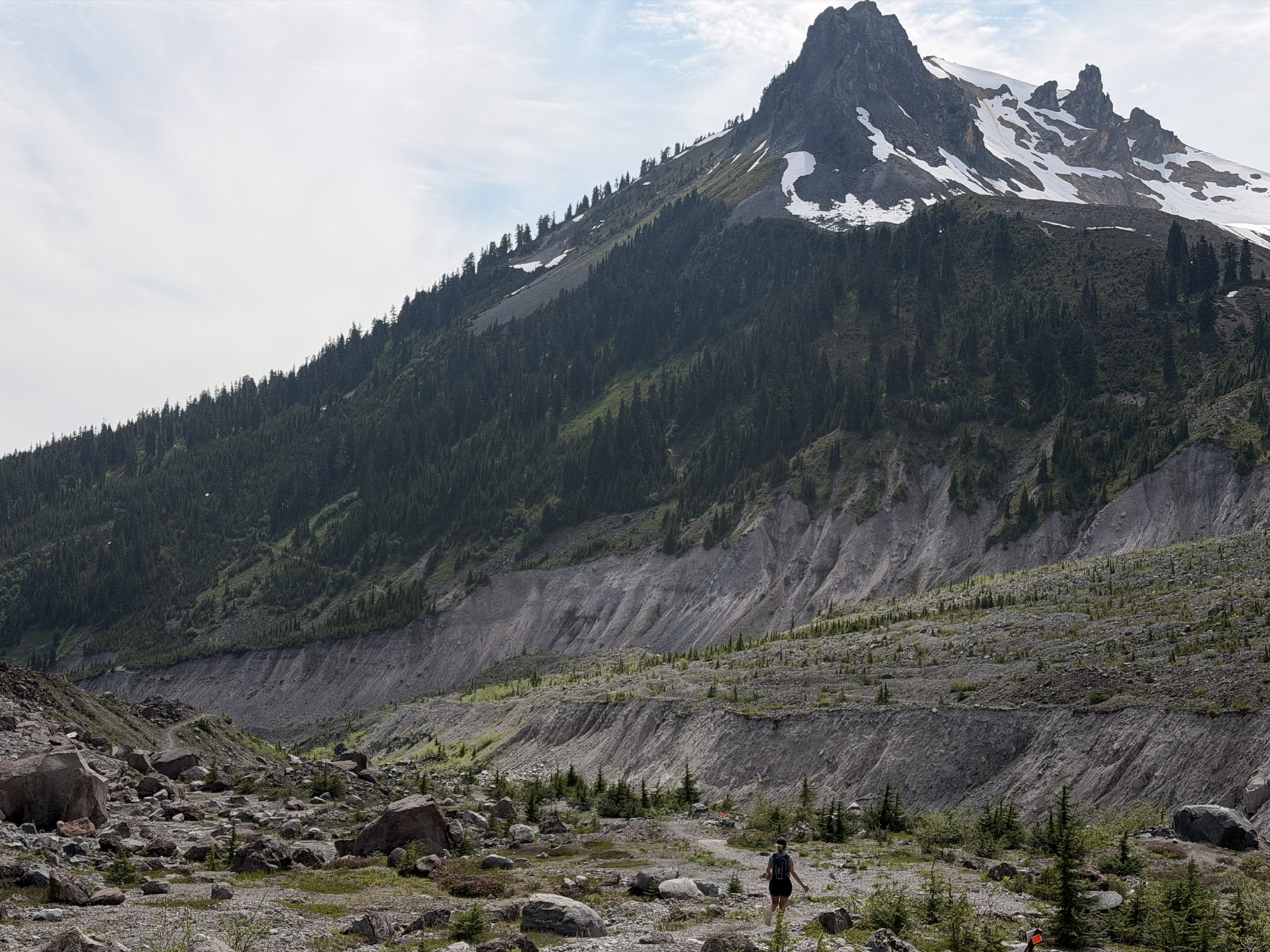 Lisa Podlecki, sports nutrition dietitian, trail running in the British Columbia mountains